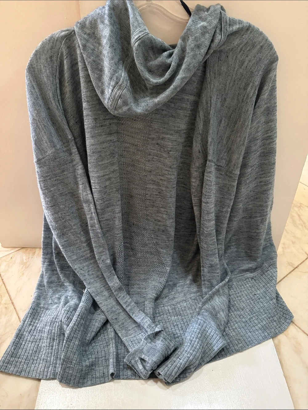 Lulu Lemon Calm & Collected Wrap Lightweight Heathered Open Cardigan in Blue